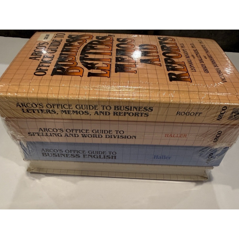Vintage Arco's Office Guide Books Set Lot of 4 Hardcover Shrinkwrapped Vintage